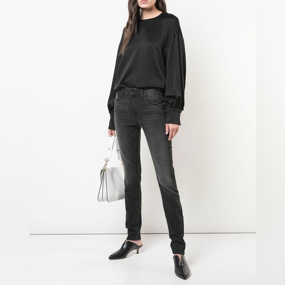 MOTHER Denim - Mother High Waisted Looker Jeans Black Hawk